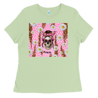 Matcha skull mom pink glitter with daisy Ladies Tee - TumblerDesignByShophia