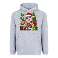 Heather Grey ho ho heifer little cute christmas cow Heavyweight Hoodie - AdoDesignShop