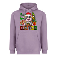 Lavender ho ho heifer little cute christmas cow Heavyweight Hoodie - AdoDesignShop