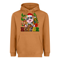 Meerkat ho ho heifer little cute christmas cow Heavyweight Hoodie - AdoDesignShop