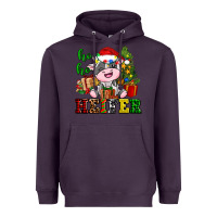 Plum ho ho heifer little cute christmas cow Heavyweight Hoodie - AdoDesignShop