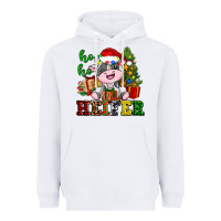 White ho ho heifer little cute christmas cow Heavyweight Hoodie - AdoDesignShop