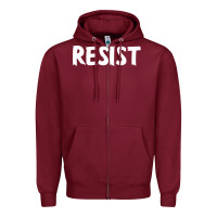 Burgundy resist Zipper Hoodie - maiPhamDesign