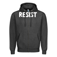 Charcoal Heather resist Zipper Hoodie - maiPhamDesign