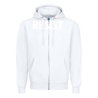 White resist Zipper Hoodie - maiPhamDesign