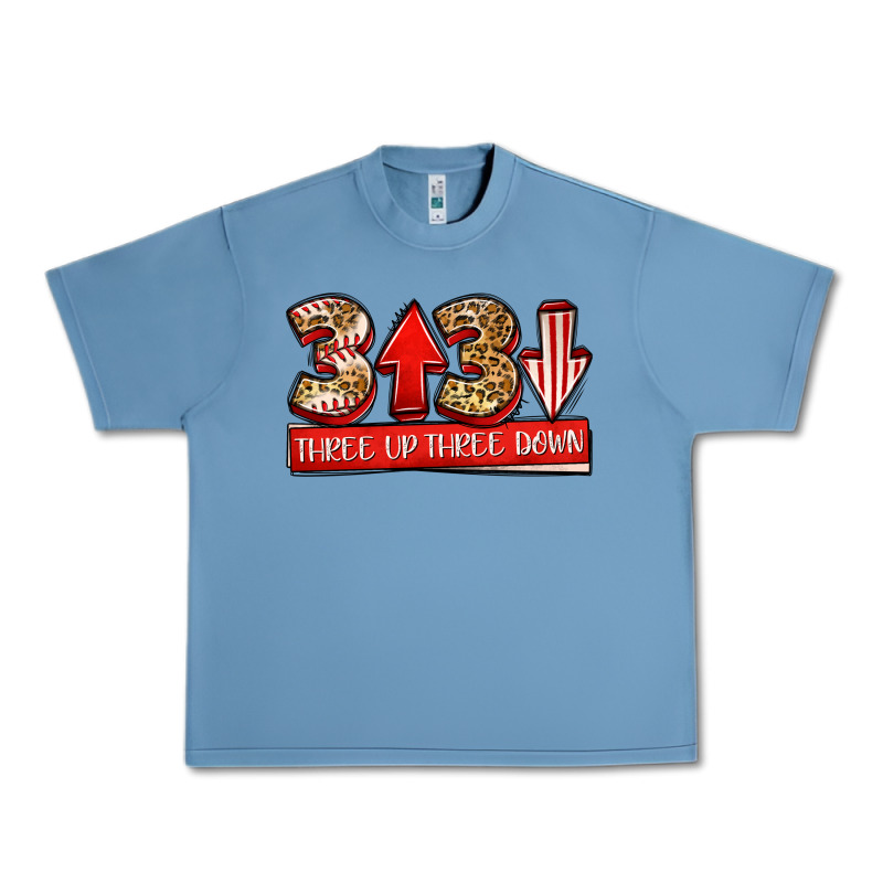Three Up Three Down Baseball Urban Heavy Tee by Jasminsmagicworld | Teevron
