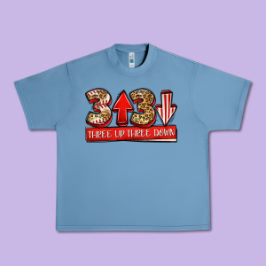 Three Up Three Down Baseball Urban Heavy Tee Designed By Jasminsmagicworld
