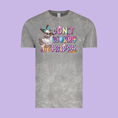 Don't Worry Be Happy Easter Vintage Tee Designed By Cowgirlartshop