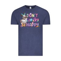 Vintage Denim Don't worry be happy Easter Vintage Tee - CowGirlArtShop