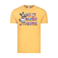 Vintage Mustard Don't worry be happy Easter Vintage Tee - CowGirlArtShop