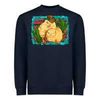 Navy western cowboy chicks cactus coop animals  leopard serape turquoise Heavyweight Sweatshirt - Artiststas
