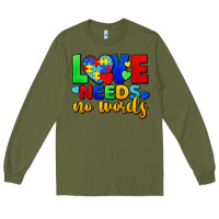 Army Green Love needs no words Long Sleeve Tee - FaDigitalArtStudio
