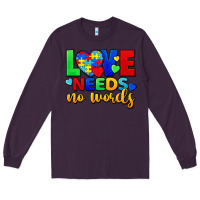 Plum Love needs no words Long Sleeve Tee - FaDigitalArtStudio