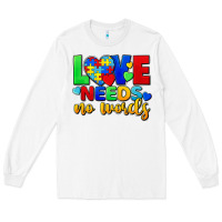 White Love needs no words Long Sleeve Tee - FaDigitalArtStudio