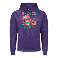 Cloud Purple better together donut and coffee valentines day Vintage Hoodie - OliviaCreatesArt