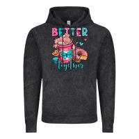 Vintage Black better together donut and coffee valentines day Vintage Hoodie - OliviaCreatesArt