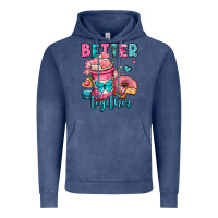 Vintage Denim better together donut and coffee valentines day Vintage Hoodie - OliviaCreatesArt