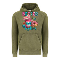 Vintage Olive better together donut and coffee valentines day Vintage Hoodie - OliviaCreatesArt