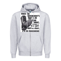 Heather Grey Vintage Retro Anarchy Day Gift Zipper Hoodie - maiPhamDesign