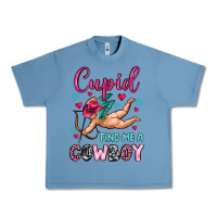 Pebble Blue cupid find me a cowboy Urban Heavy Tee - OliviaCreatesArt