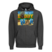 Charcoal Heather daddy bear native Zipper Hoodie - BarkalooDesign