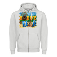 Dove Grey daddy bear native Zipper Hoodie - BarkalooDesign