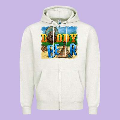 Daddy Bear Native Zipper Hoodie Designed By Barkaloodesign