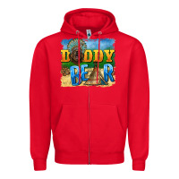 Red daddy bear native Zipper Hoodie - BarkalooDesign