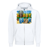 White daddy bear native Zipper Hoodie - BarkalooDesign