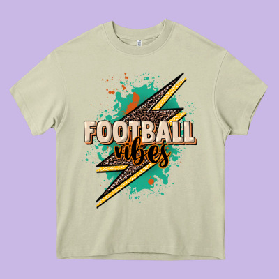 Football Vibes Heavy Core Tee Designed By Nancycooperartshop