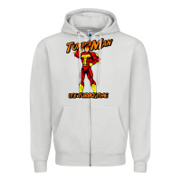 Dove Grey turbo man Zipper Hoodie - maiPhamDesign