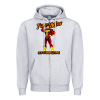 Heather Grey turbo man Zipper Hoodie - maiPhamDesign