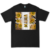 Black western mother's day mama with cowhide and sunflowers tumbler tbs Premium Tee - TumblerDesignByShophia