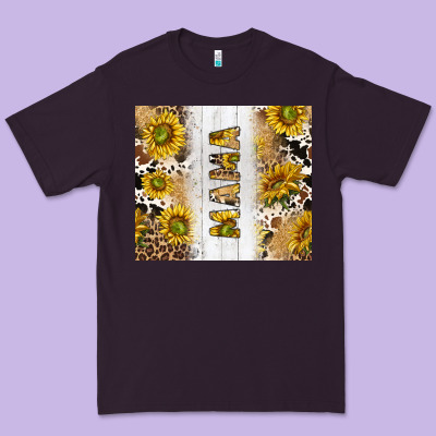 Western Mother's Day Mama With Cowhide And Sunflowers Tumbler Tbs Premium Tee Designed By Tumblerdesignbyshophia