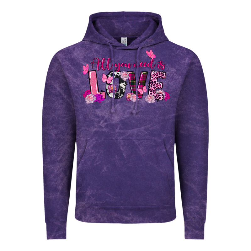 All You Need Is Love Valentine's Day Vintage Hoodie by FaDigitalArtStudio | Teevron