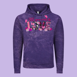 All You Need Is Love Valentine's Day Vintage Hoodie Designed By Fadigitalartstudio