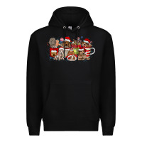 Black Christmas Dog Coffee Premium Hoodie - CowhideDigitalArt