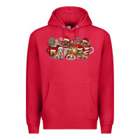 Cardinal Christmas Dog Coffee Premium Hoodie - CowhideDigitalArt