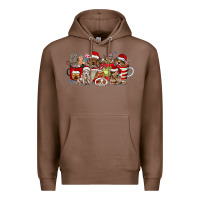 Chestnut Christmas Dog Coffee Premium Hoodie - CowhideDigitalArt