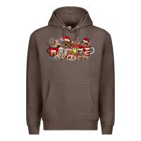 Coffee Christmas Dog Coffee Premium Hoodie - CowhideDigitalArt
