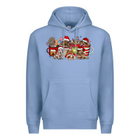 Colony Blue Christmas Dog Coffee Premium Hoodie - CowhideDigitalArt