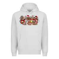 Dove Grey Christmas Dog Coffee Premium Hoodie - CowhideDigitalArt