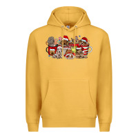 Mustard Christmas Dog Coffee Premium Hoodie - CowhideDigitalArt