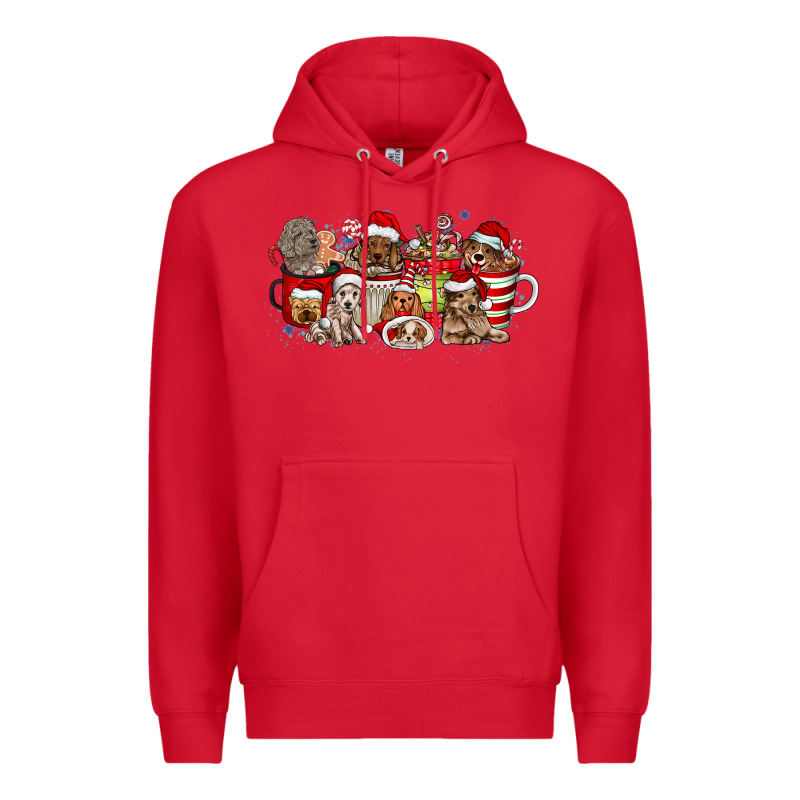 Christmas Dog Coffee Premium Hoodie by CowhideDigitalArt | Teevron