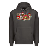 Smoke Christmas Dog Coffee Premium Hoodie - CowhideDigitalArt