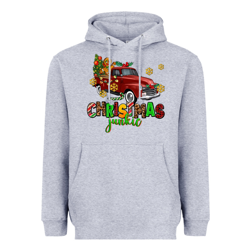 Christmas Junkie Heavyweight Hoodie by AdoDesignShop | Teevron