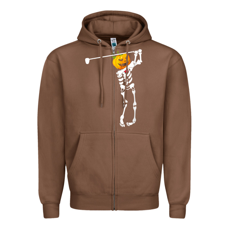 Golf Skeleton Pumpkin Halloween Shirt Zipper Hoodie by maiPhamDesign | Teevron