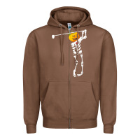 Chestnut Golf Skeleton Pumpkin Halloween Shirt Zipper Hoodie - maiPhamDesign