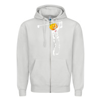 Dove Grey Golf Skeleton Pumpkin Halloween Shirt Zipper Hoodie - maiPhamDesign