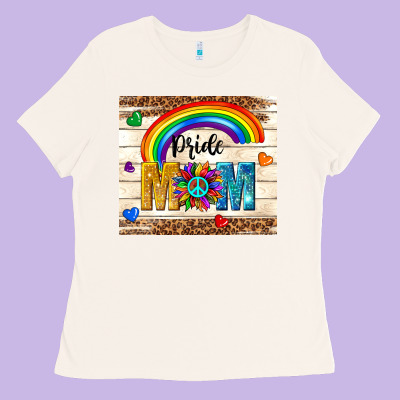 Pride Mom Ladies Tee Designed By Tumblerdesignbyshophia